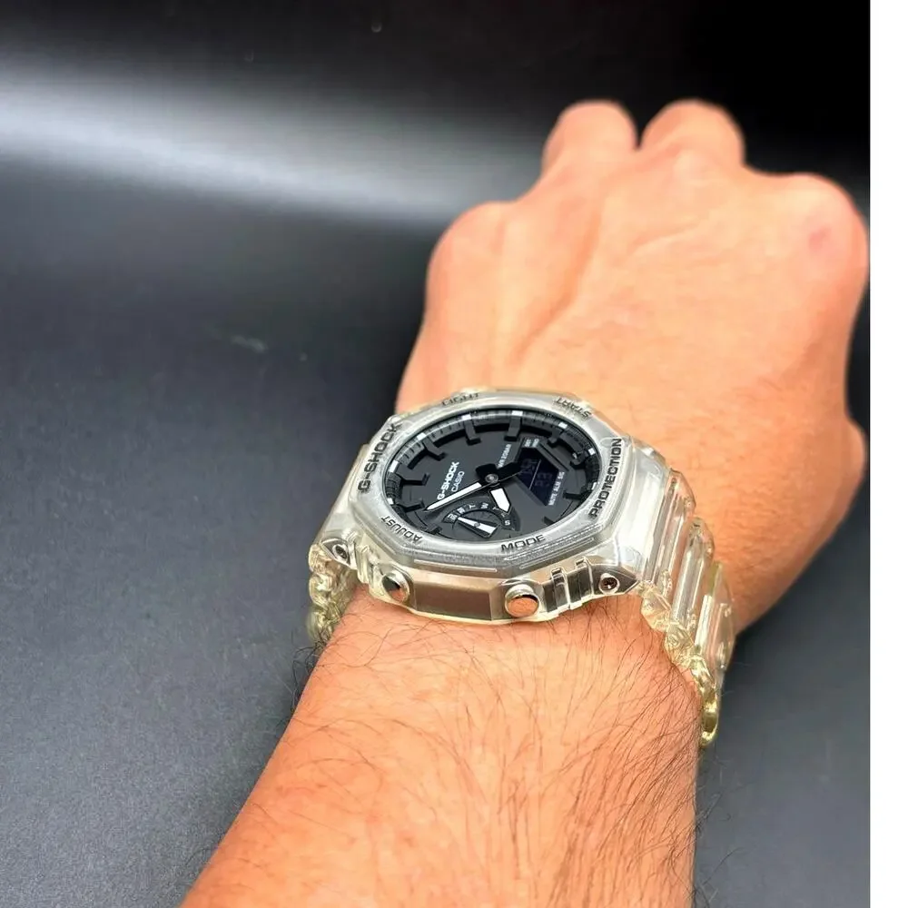 Casio G-Shock GA2100SKE-7A Clear Skeleton Watch NIBWT